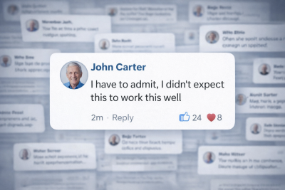 Social media comments about brain health and daily wellness routines